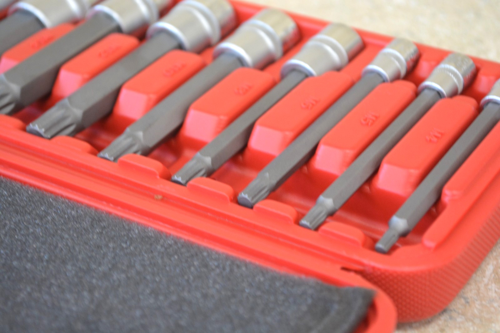 SUNEX 9 Piece 4″ Triple Square 3/8″ Drive Bit Set 9929 *Pre-owned* FREE SHIPPING