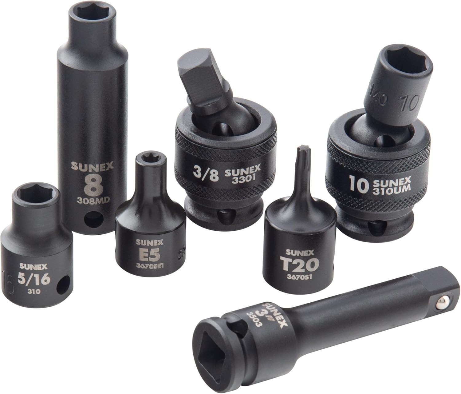 80 Piece 3/8 in. Drive Master Impact Socket Set, Universal, Star, External St…