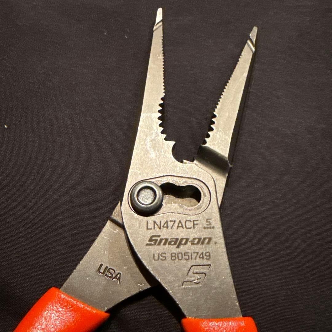 Snap-on LN47ACF & LN46ACF Needle Nose/Slip-Joint Combo ORANGE Plier Set [Unused]