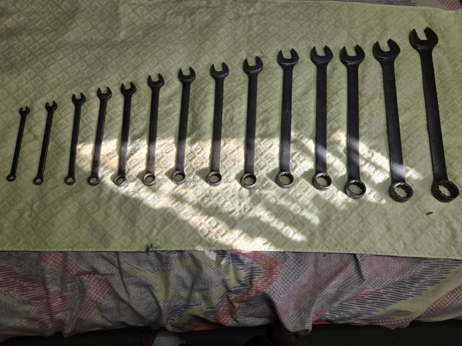 Snap-on GOEX 14-Pc Flank Drive SAE Industrial Wrench Set 3/8″ to 1-1/4″