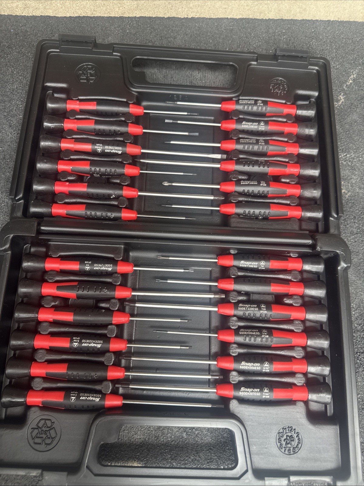 For Snap On Tools SGDEX24RK 24pc Electric Esd Miniature Master Screwdriver Set