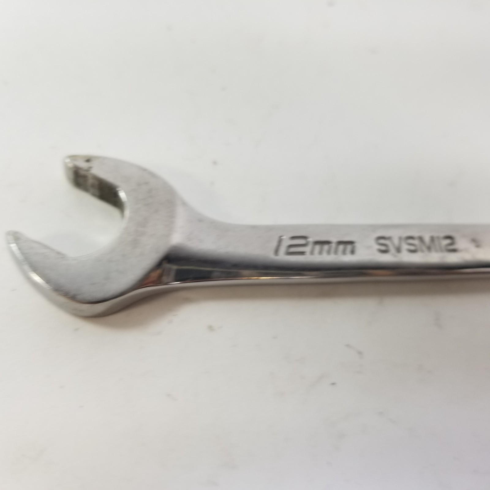Snap On 12mm Metric SVSM12 Flank Drive Plus Four Way Angle Head Open End Wrench