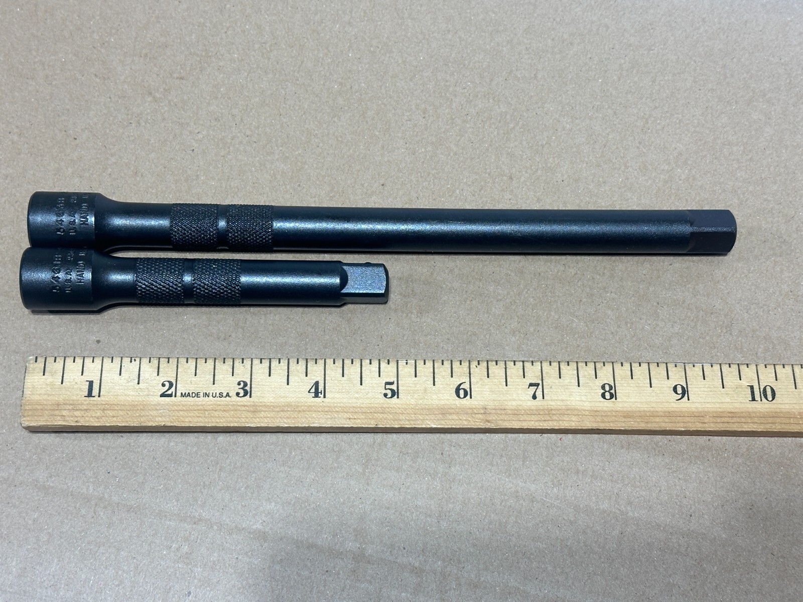 NEW Proto Tools USA 2pc 1/2″ Drive Black Knurled Extension Set, 5″ & 10″ Long