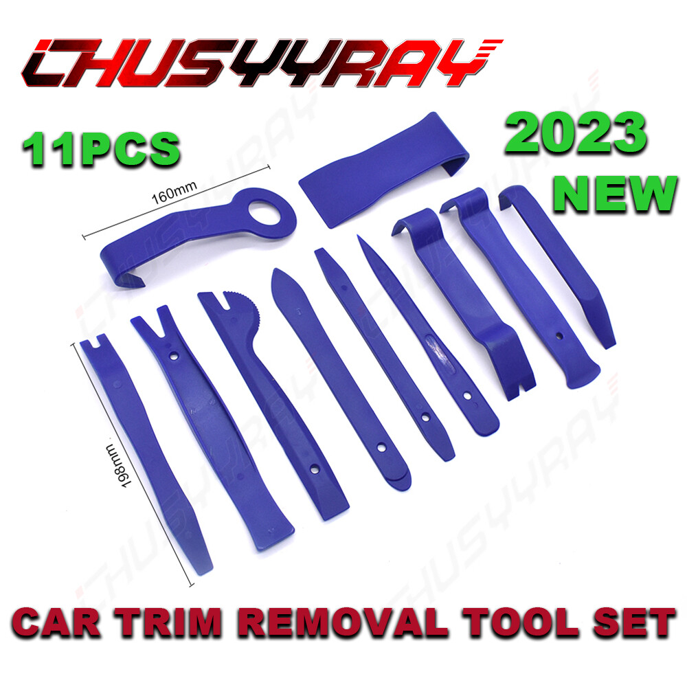11 Car Trim Removal Tool Set Hand Tools Pry Bar Panel Door Interior Clip Kit