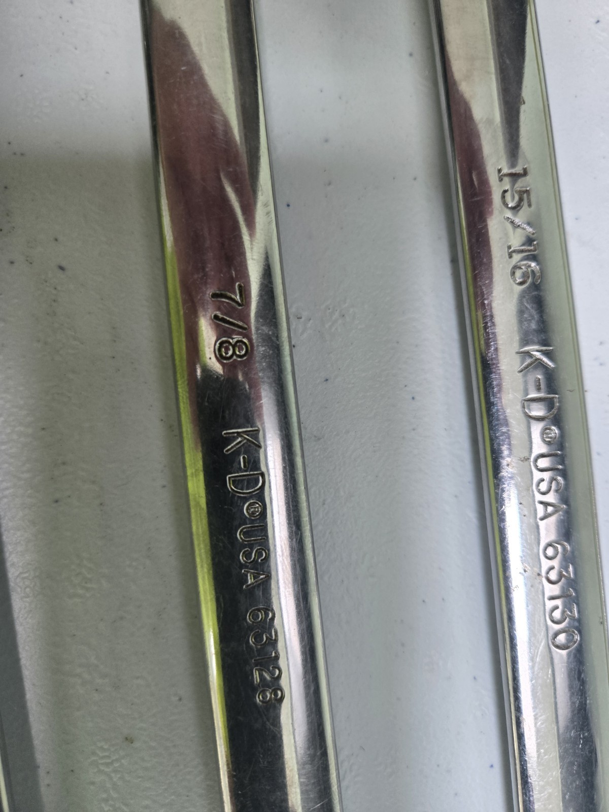 Lot of 6 K-D USA Made Combination Wrench Polished KD Large 1″ to 5/8″
