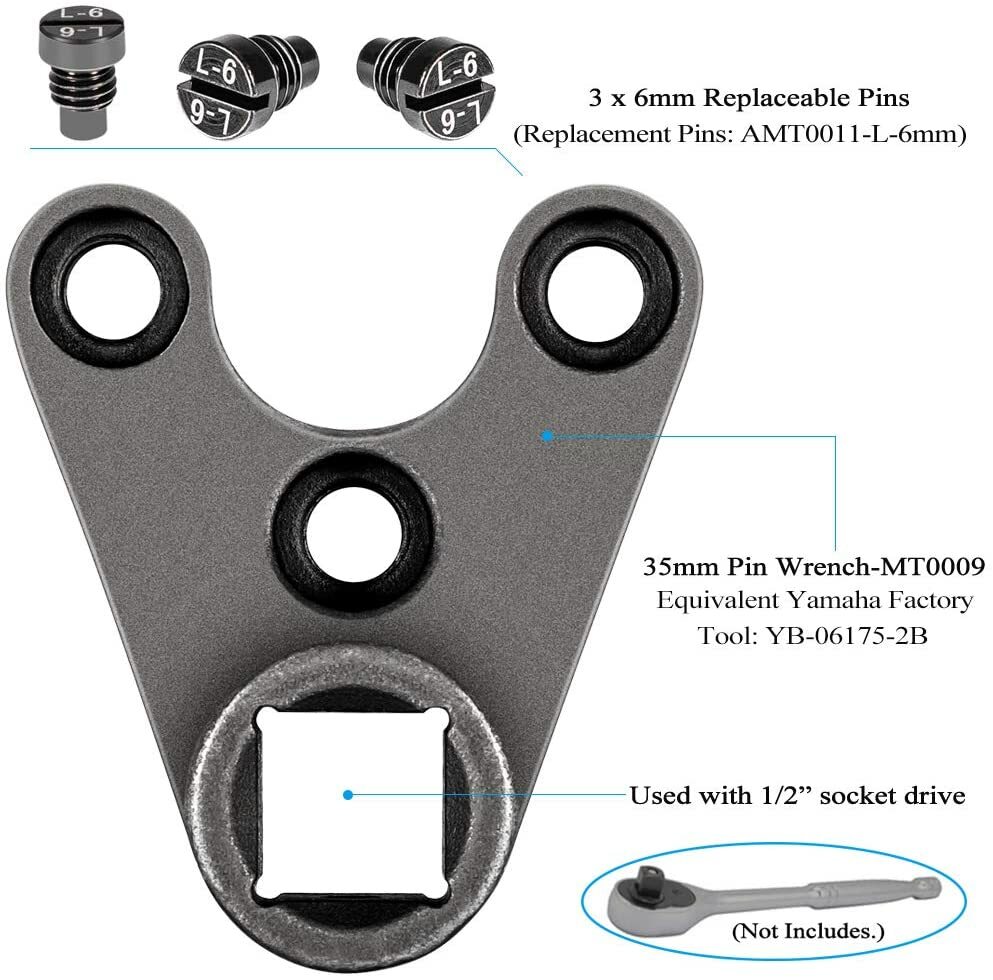 Outboard Trim/Tilt Pin Wrench MT0009-35mm x 6mm for Showa, Yamaha, Suzuki, Honda