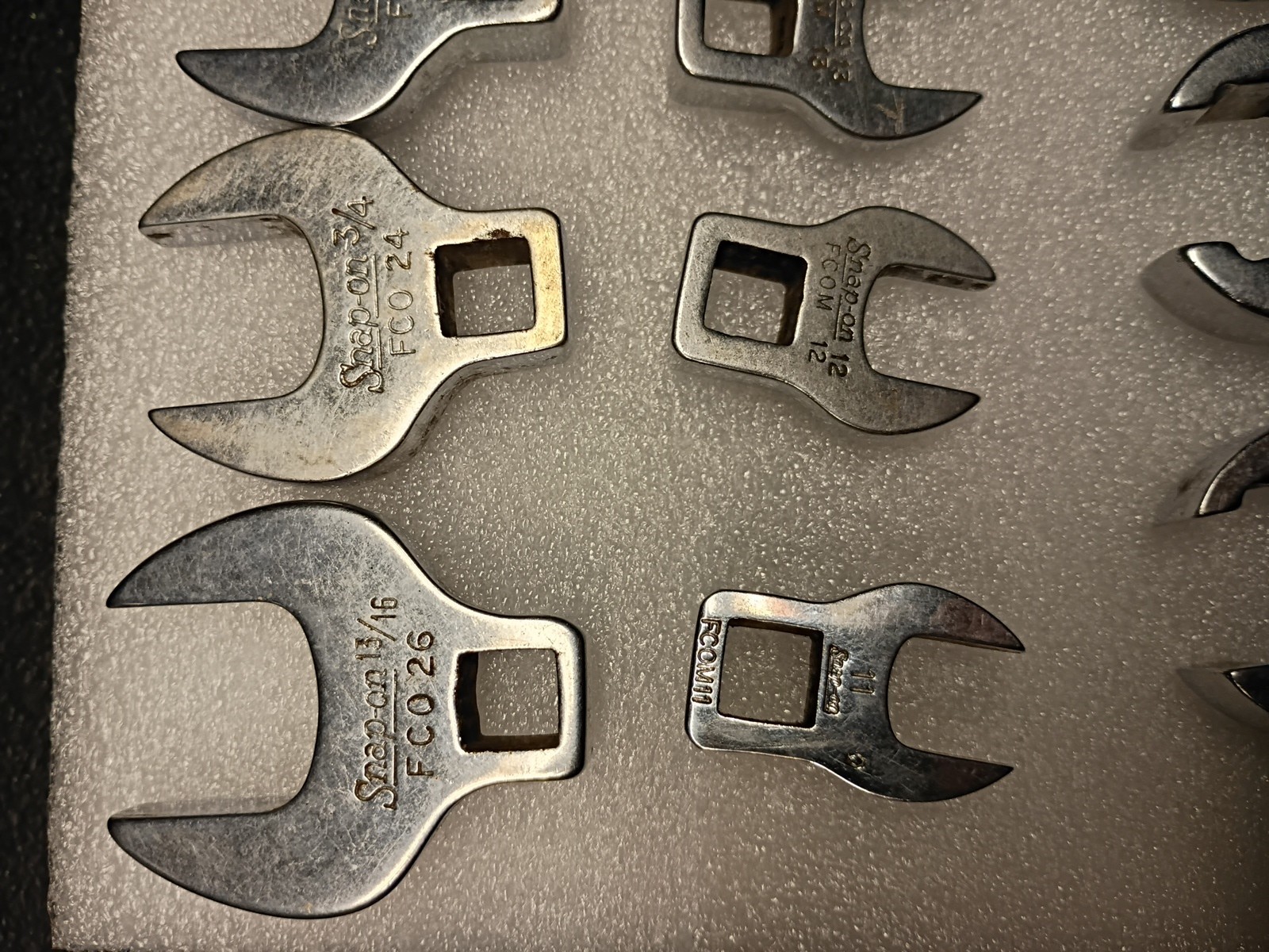 Snap on 3/8″ Drive Crowfoot wrench set of 11 mixed set of 7 Metric & 4 SAE
