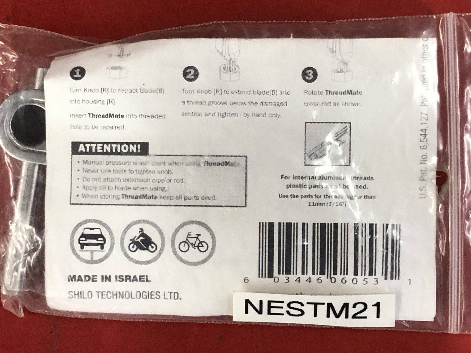 NES TM21 THREADMATE UNIVERSAL INTERNAL THREAD REPAIR TOOL FOR INCH/METRIC LH/RH
