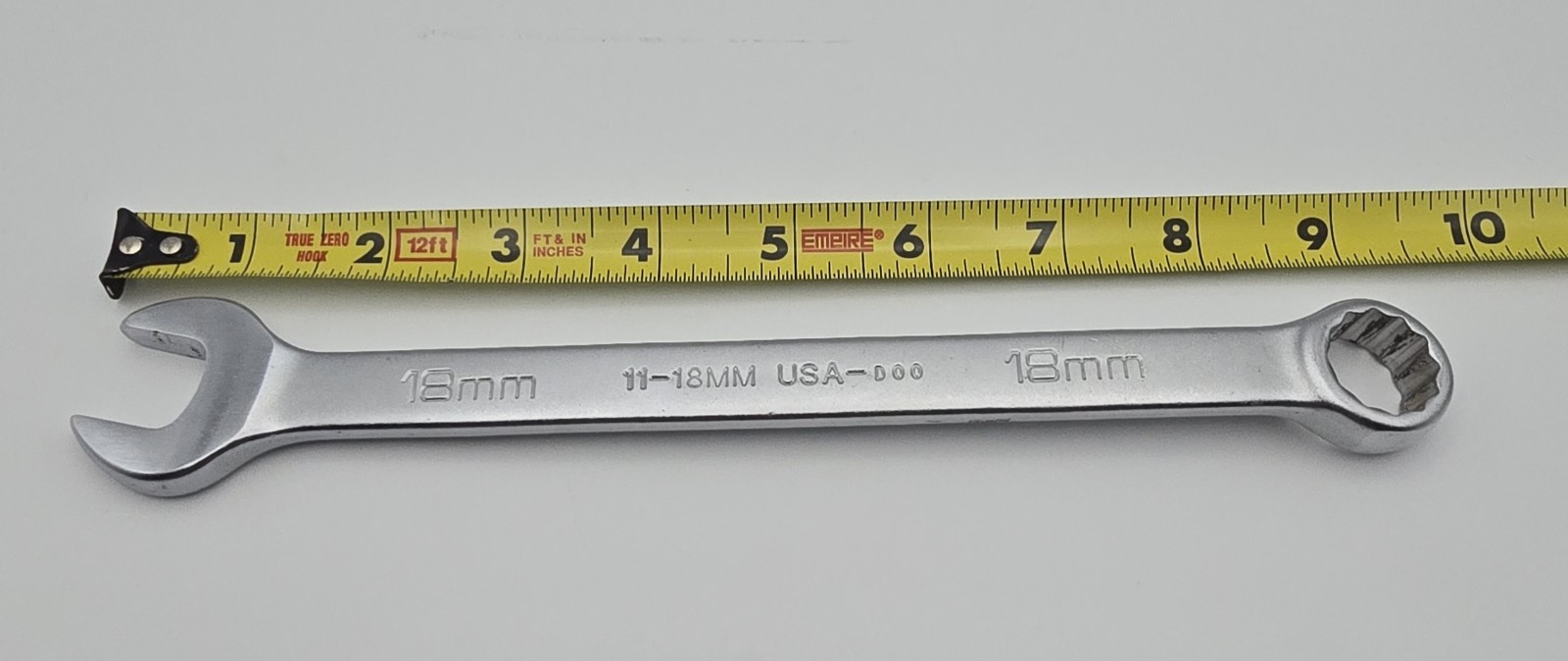 Vintage Wright 18mm Combination Wrench USA # 11-18mm 12 Point