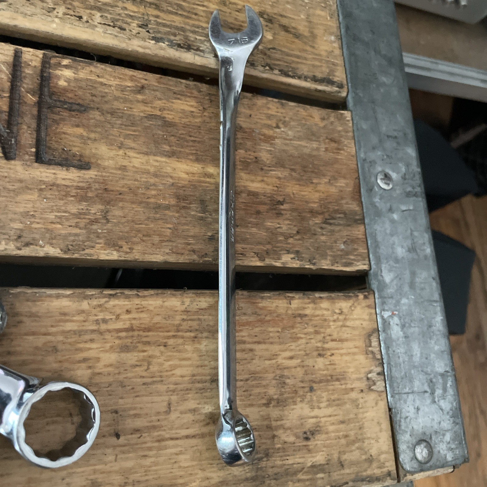 Snap-On Wrench Lot X 4 Chrome/ Industrial Finish 3/4 – 11/16 – 7/16 X 2 GOEX OEX