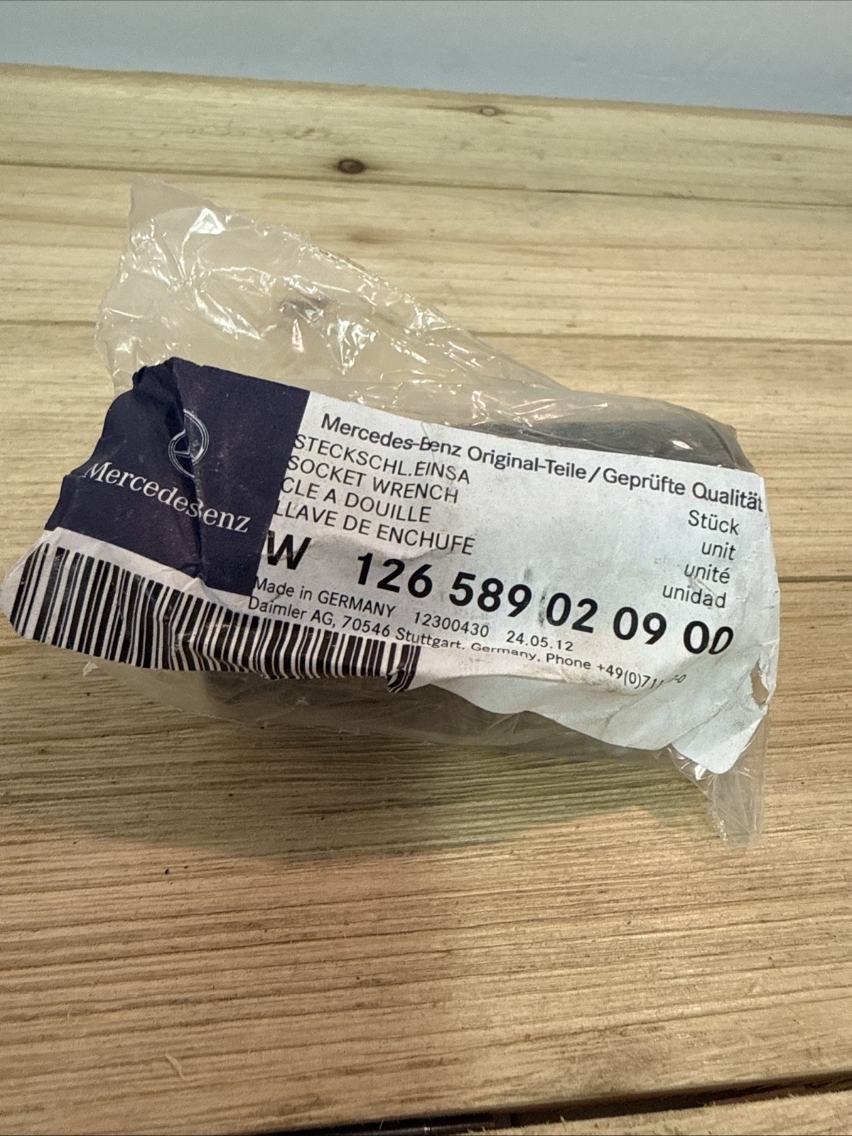 Genuine Mercedes-Benz OEM 30mm 12-Point Socket Wrench Tool 126589020900 Rare