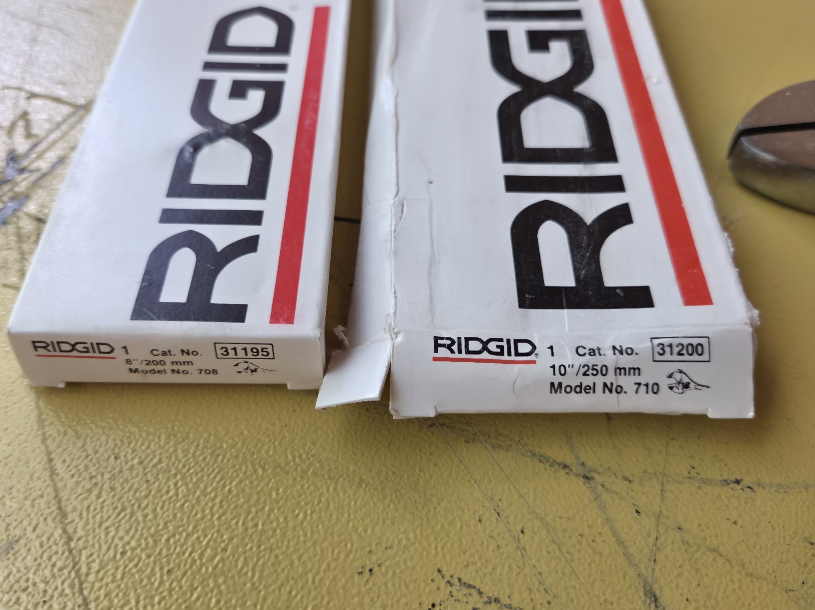 NOS USA Ridge Tool Co Ridgid 2 Pc Adjustable Wrench Set 8″ 10″ 708 710
