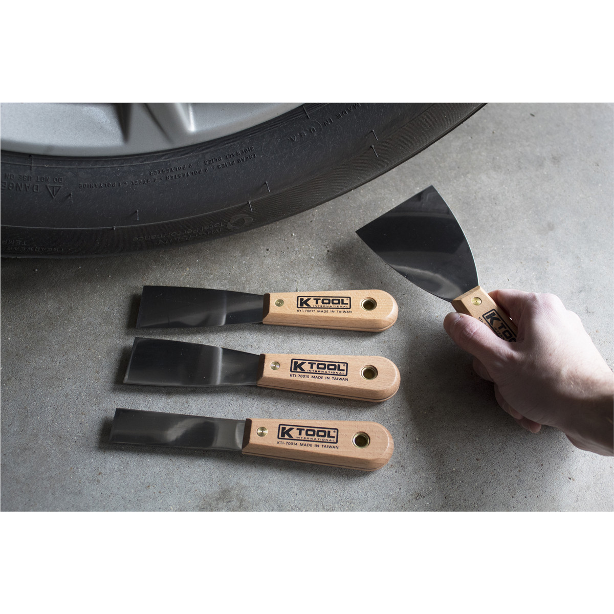 K-Tool 70004 4-pc Scraper & Putty Knife Set