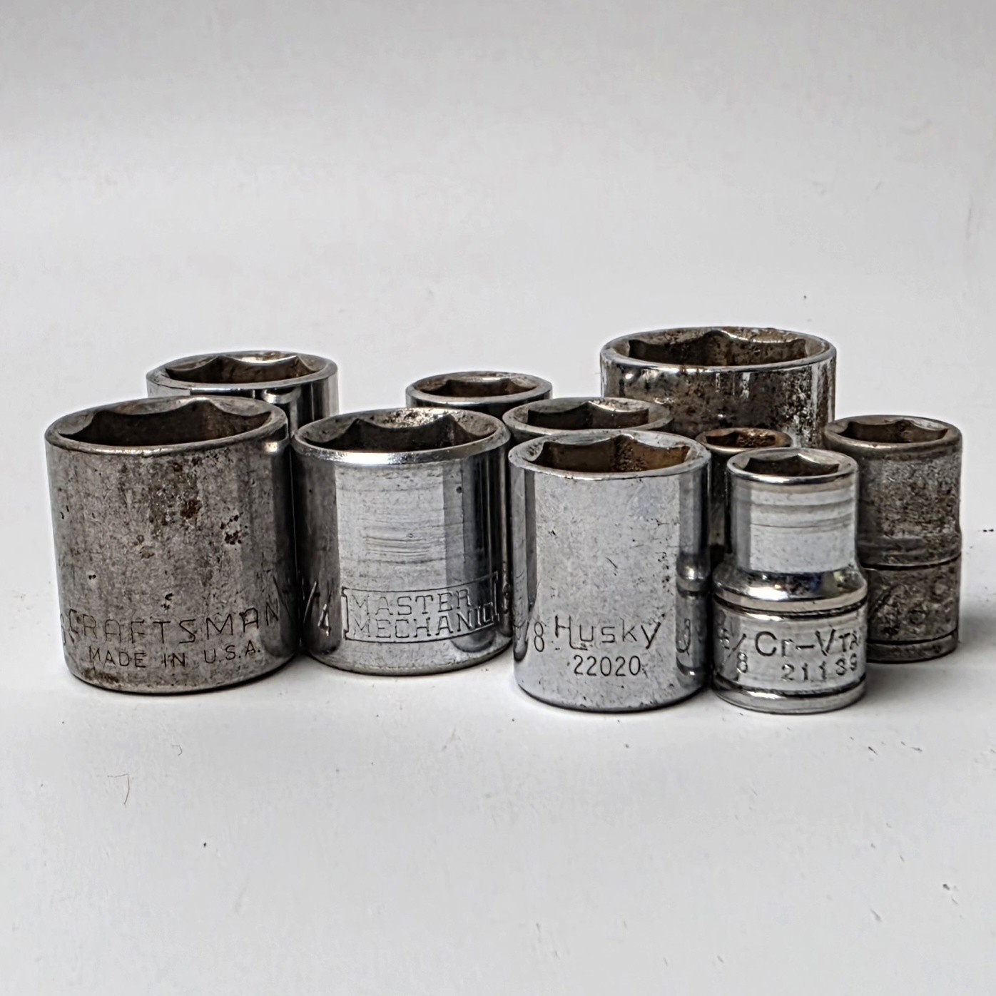 Used Various 3/8″ Shallow 6 Point Sockets **READ DESCRIPTION ** #0682