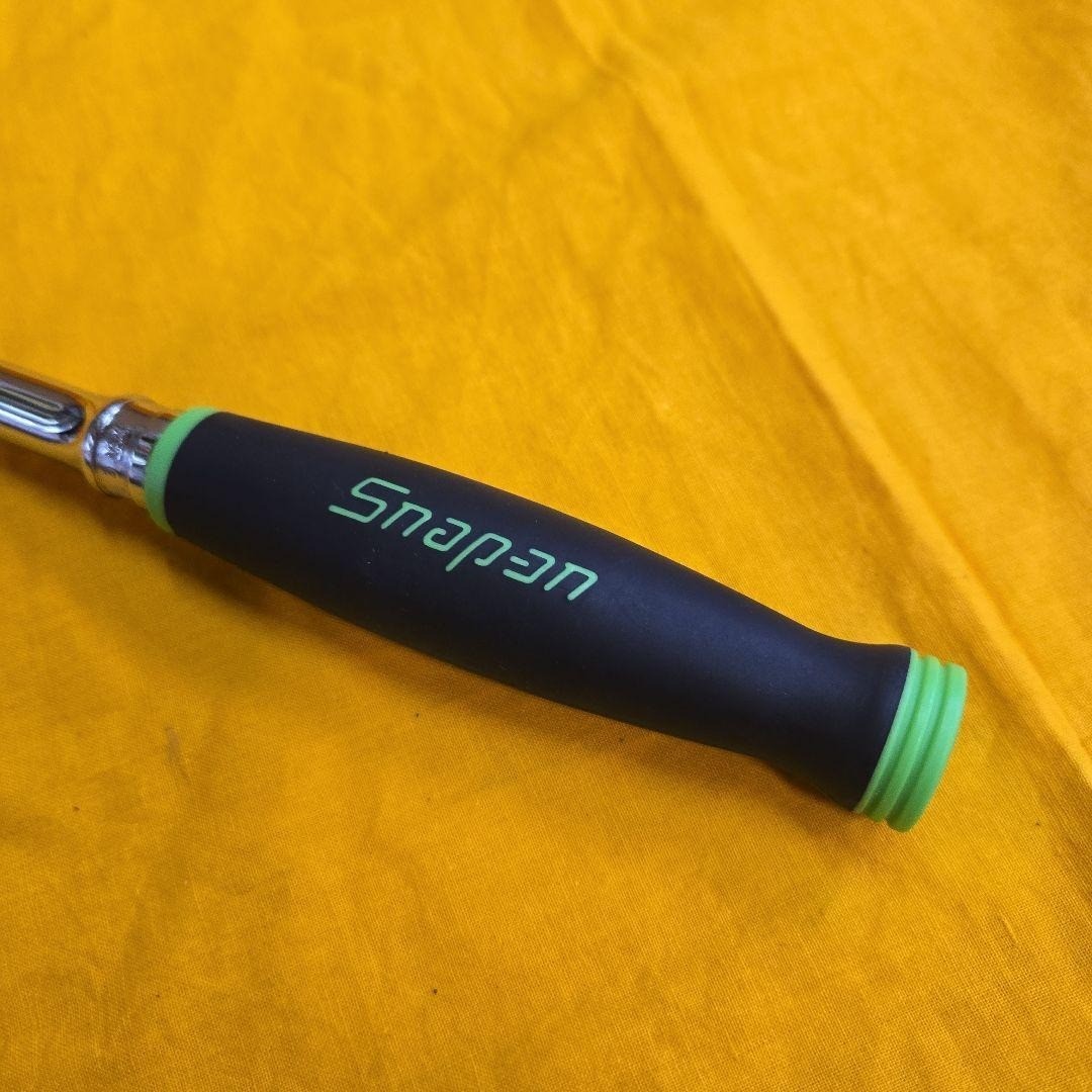 Snap-on FHBB12 3/8” Drive Breaker Bar 12.5” Long Green Soft Grip [Used]