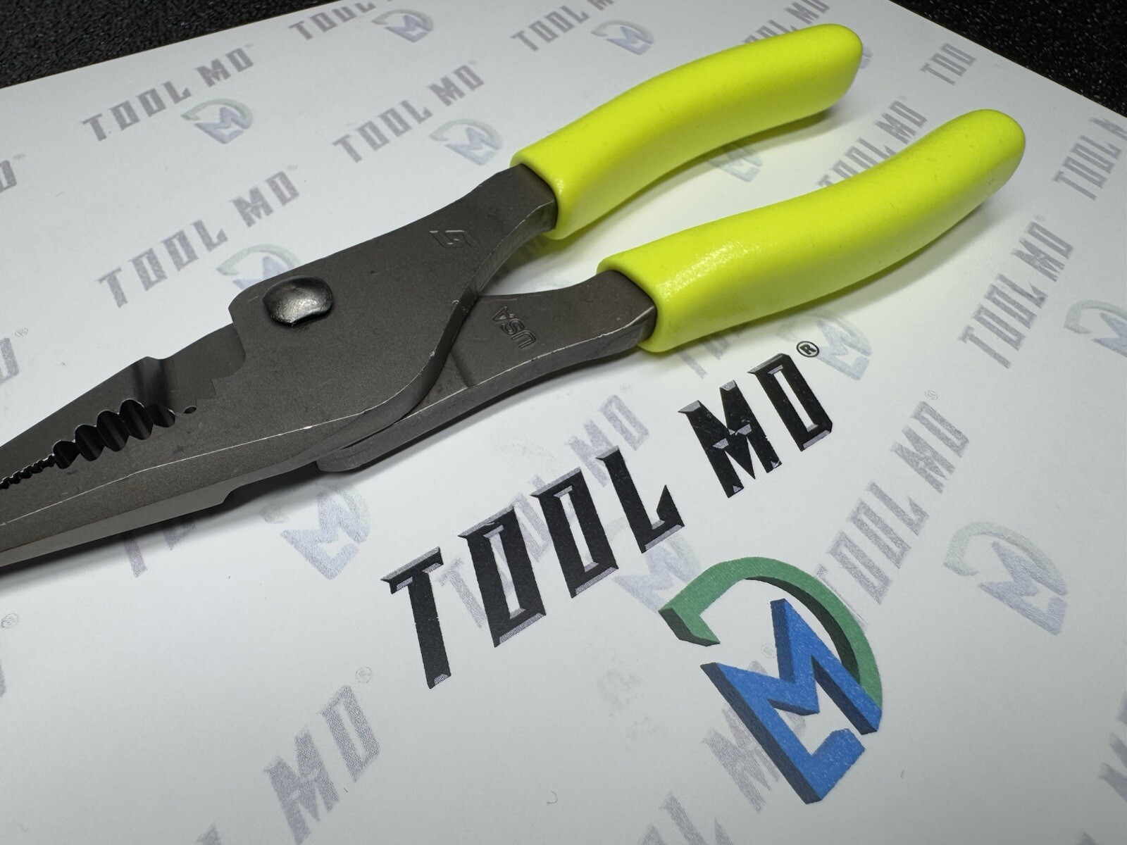 Snap-on Tools USA NEW HI-VIZ 7″ Talon Grip Long Nose Slip Joint Pliers LN46ACF