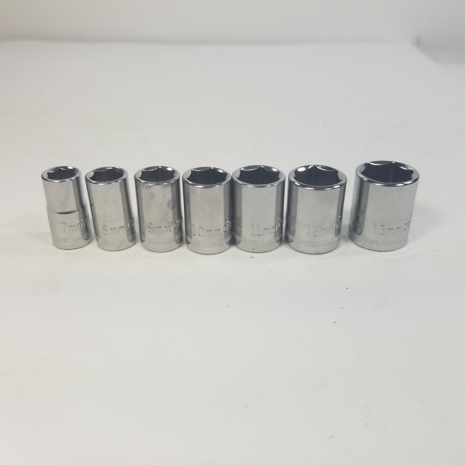Craftsman 7pc 1/4 dr metric sockets 7 8 9 10 11 12 13mm Free Shipping