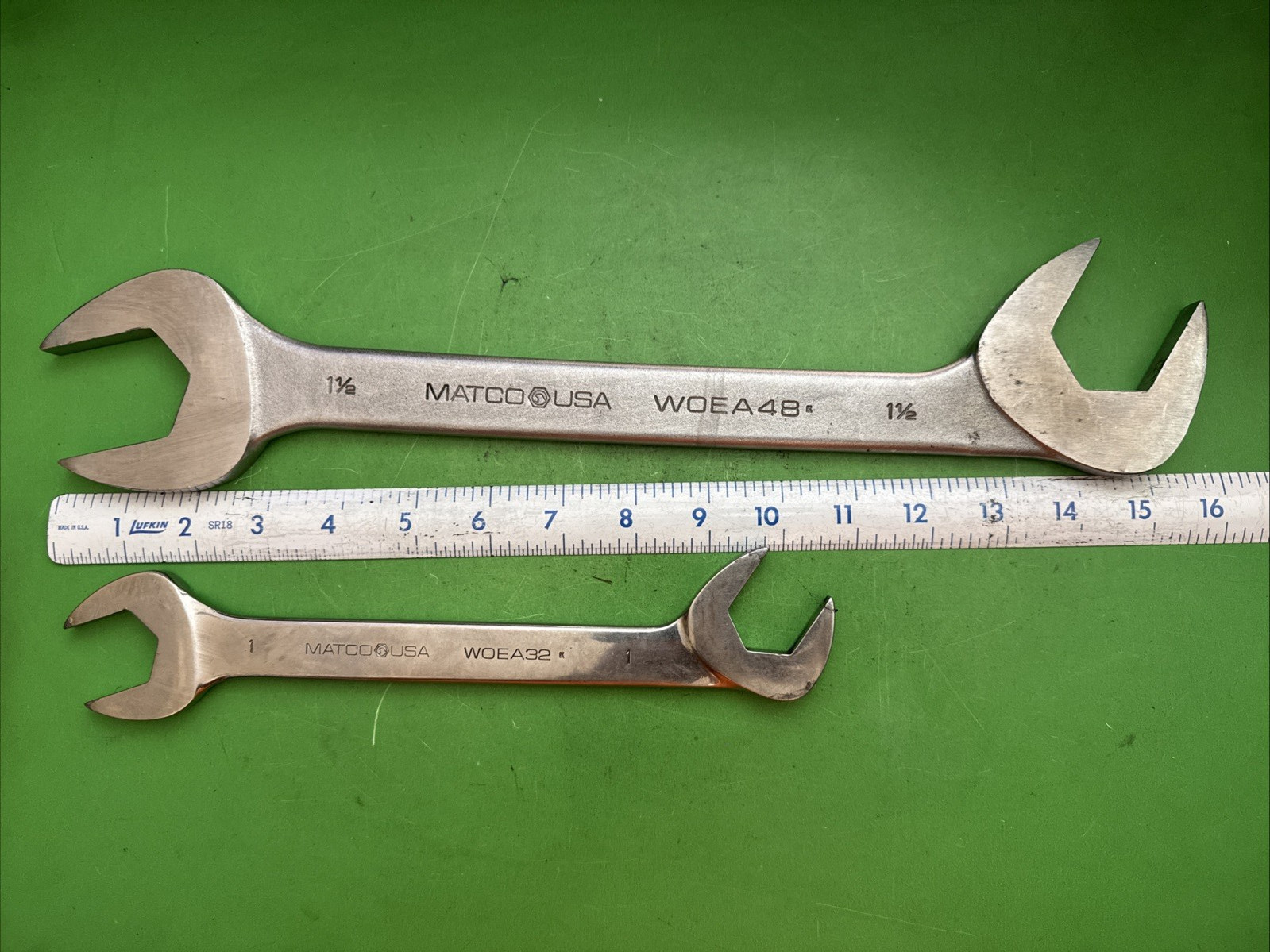 Matco USA 8-Piece WOEA Series 1″ to 1-1/2” SAE 4-Way Open-End Angle Wrench Set