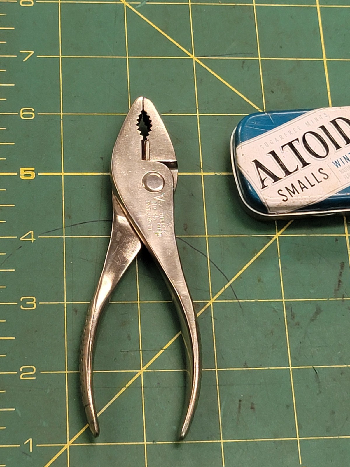 VINTAGE Rare VACUUM GRIP No.35 SLIP JOINT PLIERS Patent 3-8-21