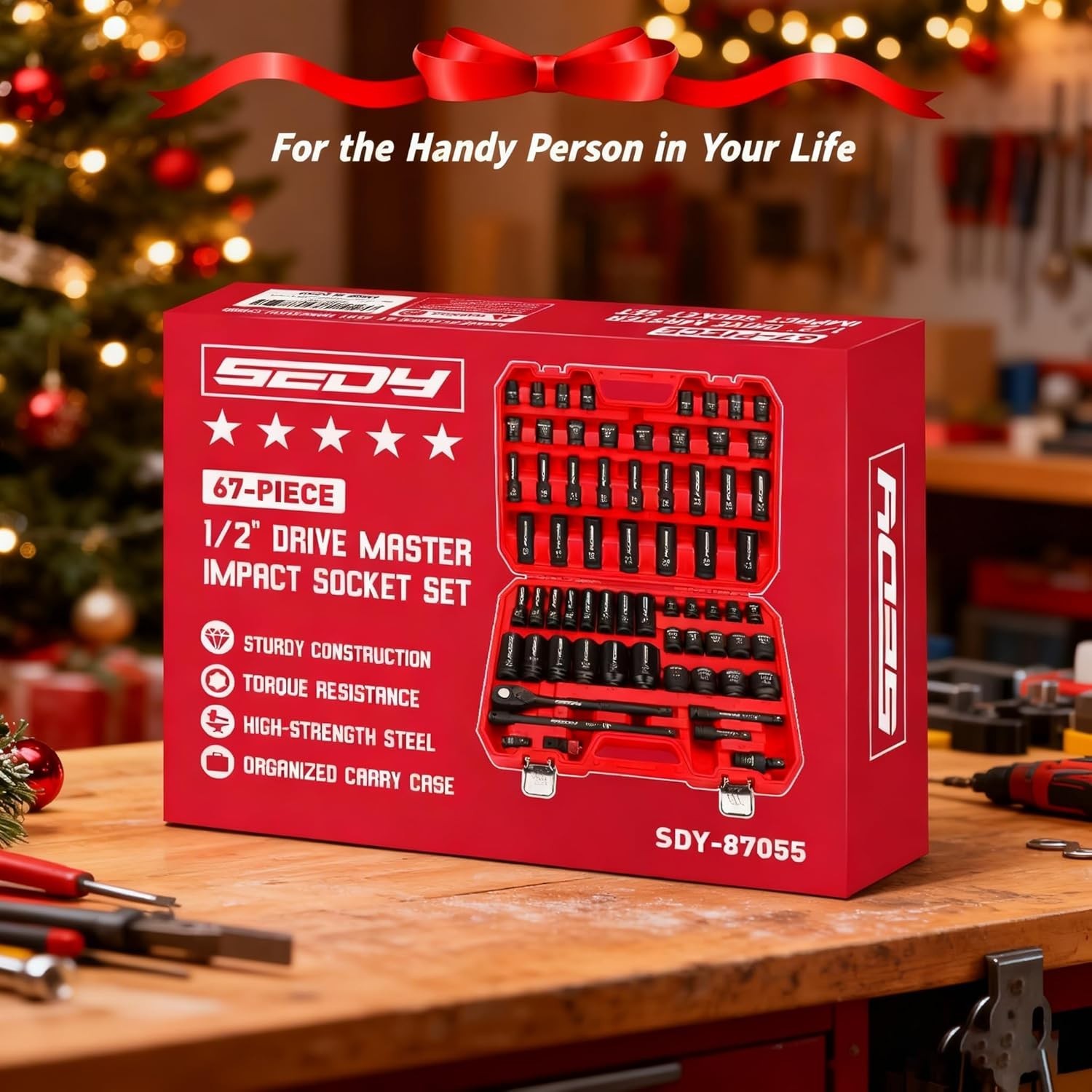 Master 1/2″ Drive Impact Socket Set, 67-Piece Standard & Deep Master Impact S…