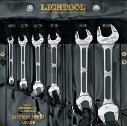 ASAHI ASH Ultra Light Open End Wrench 6 pieces Set LIGHTOOL LSXS6 From Japan