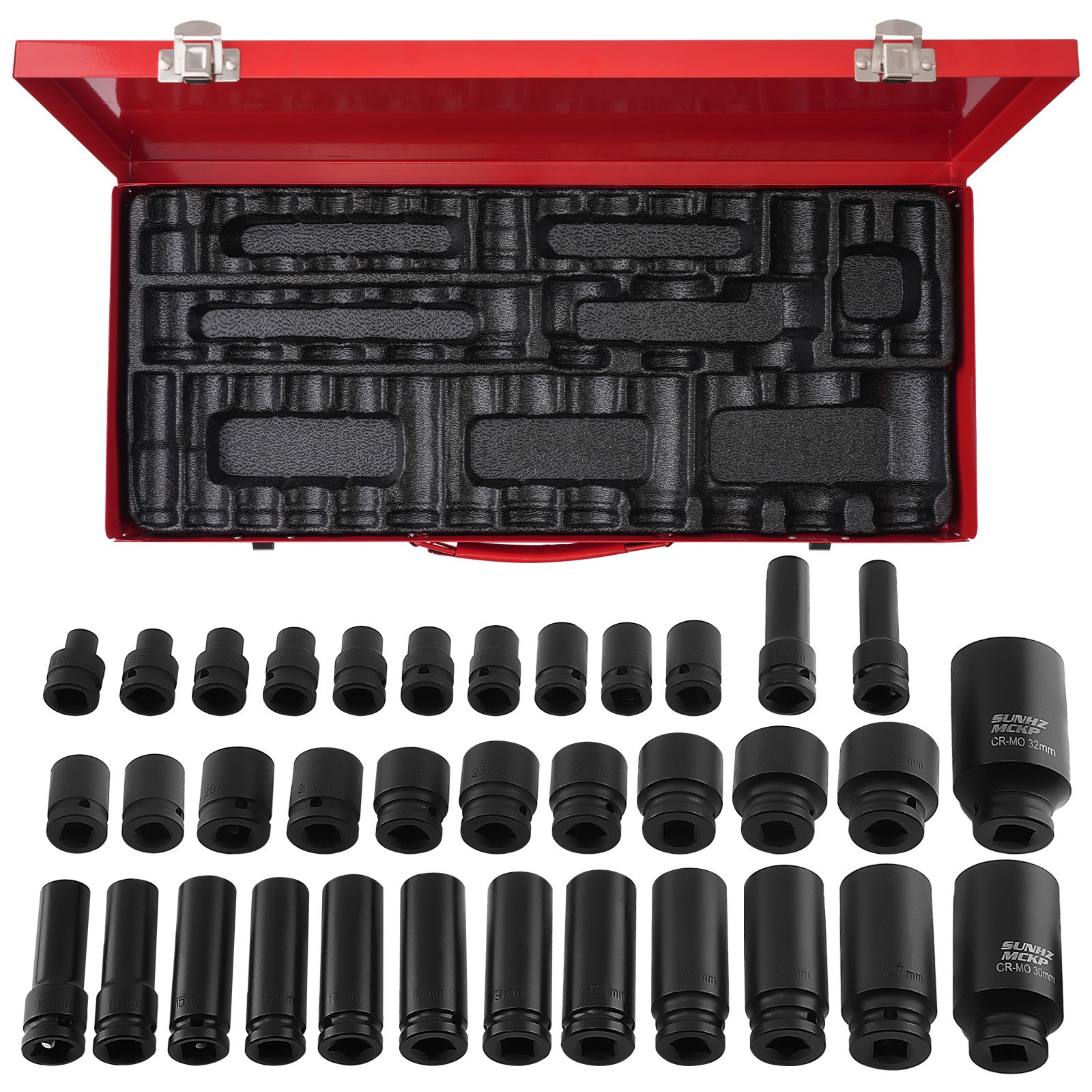 35 pcs Deep Impact Socket Garage Lug Nut Removal Tool Puller 12 13 14 15mm New