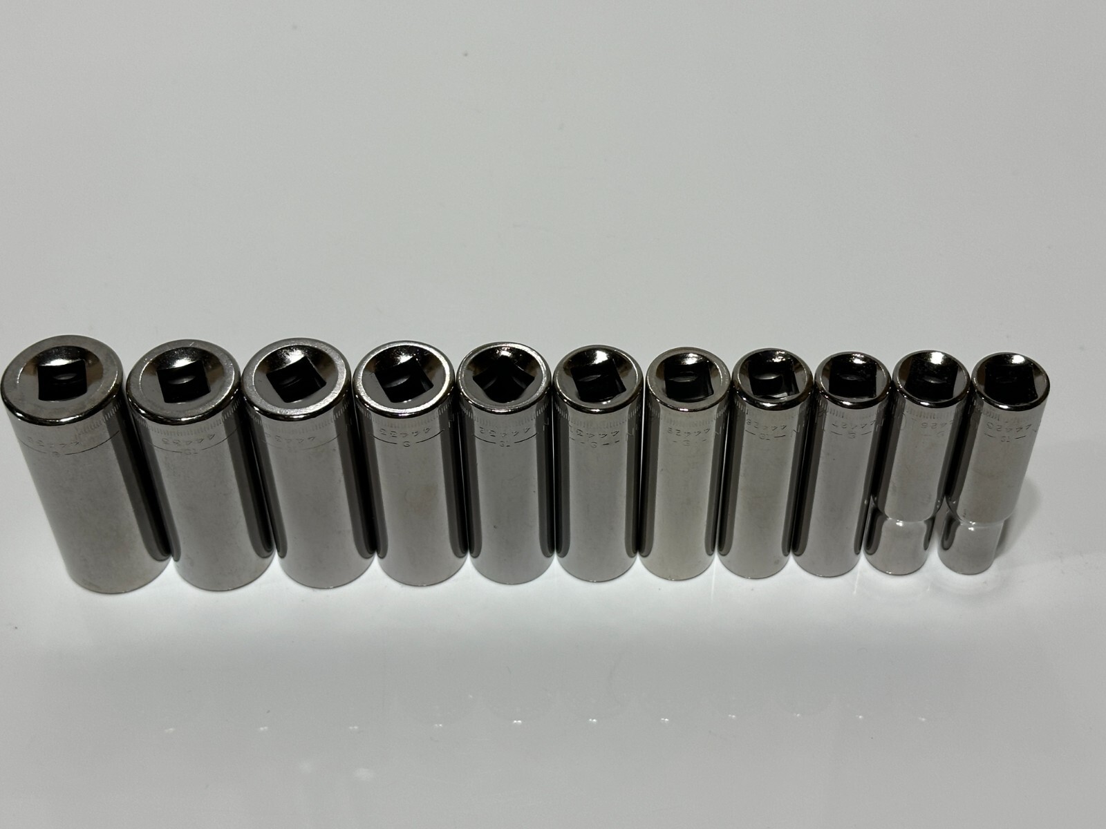 NOS Craftsman USA 11pc Metric 9mm-19mm Deep Socket Set – 3/8″ Drive – 6 Point