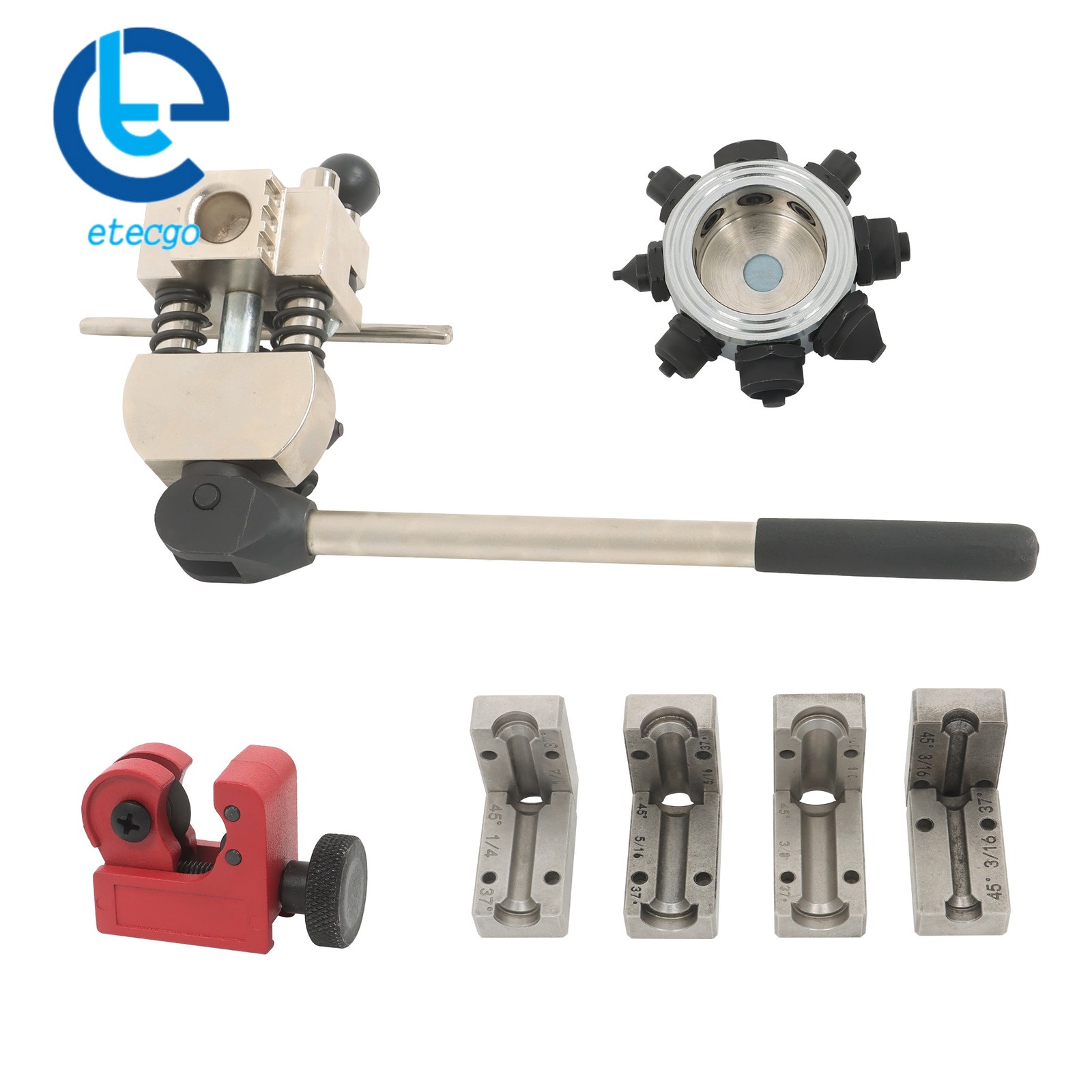 Brake Line Flaring Tool Kit 45° 37° Single Double Bubble Flares 3/16″-3/8″ Tubes