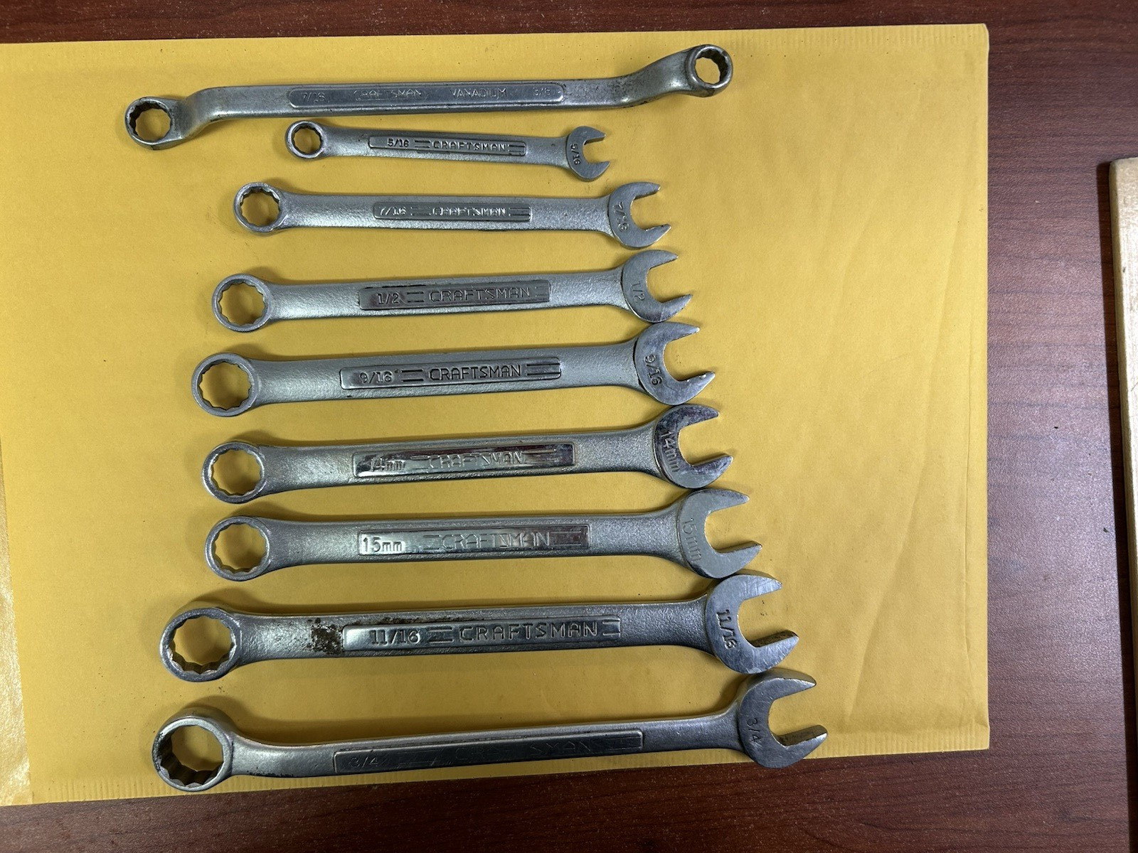 Craftsman 9 Piece Combination Wrench Set USA Vintage see all photos