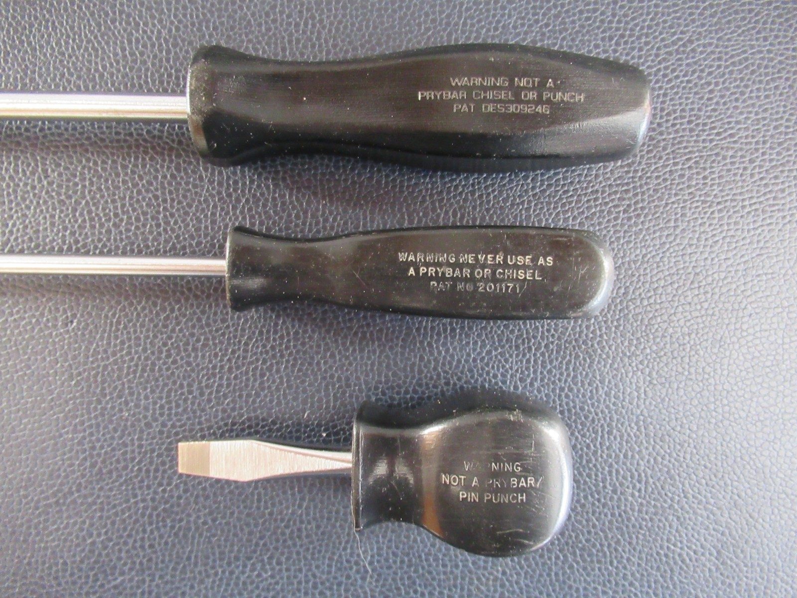 Vintage 3 Lot Snap On Screwdrives SDD4120, SSDP 31, SSD1