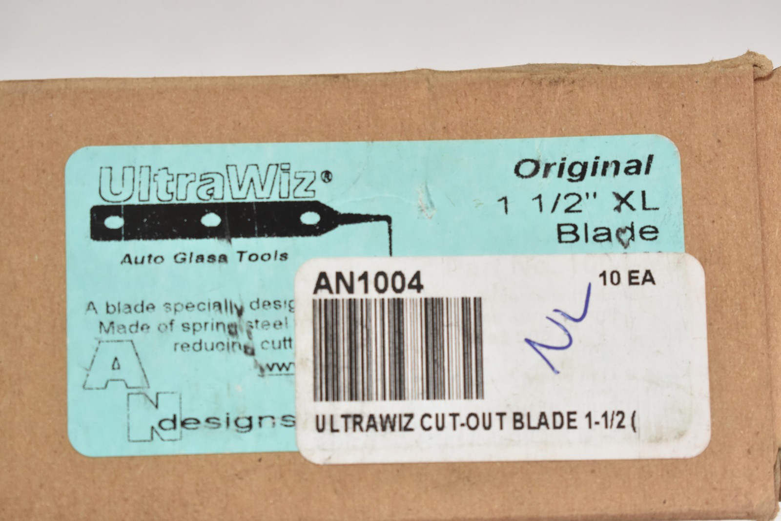UltraWiz AN1004 1-1/2in XL Cut-Out Blade Black Auto Glass Tool 6 pc New Other
