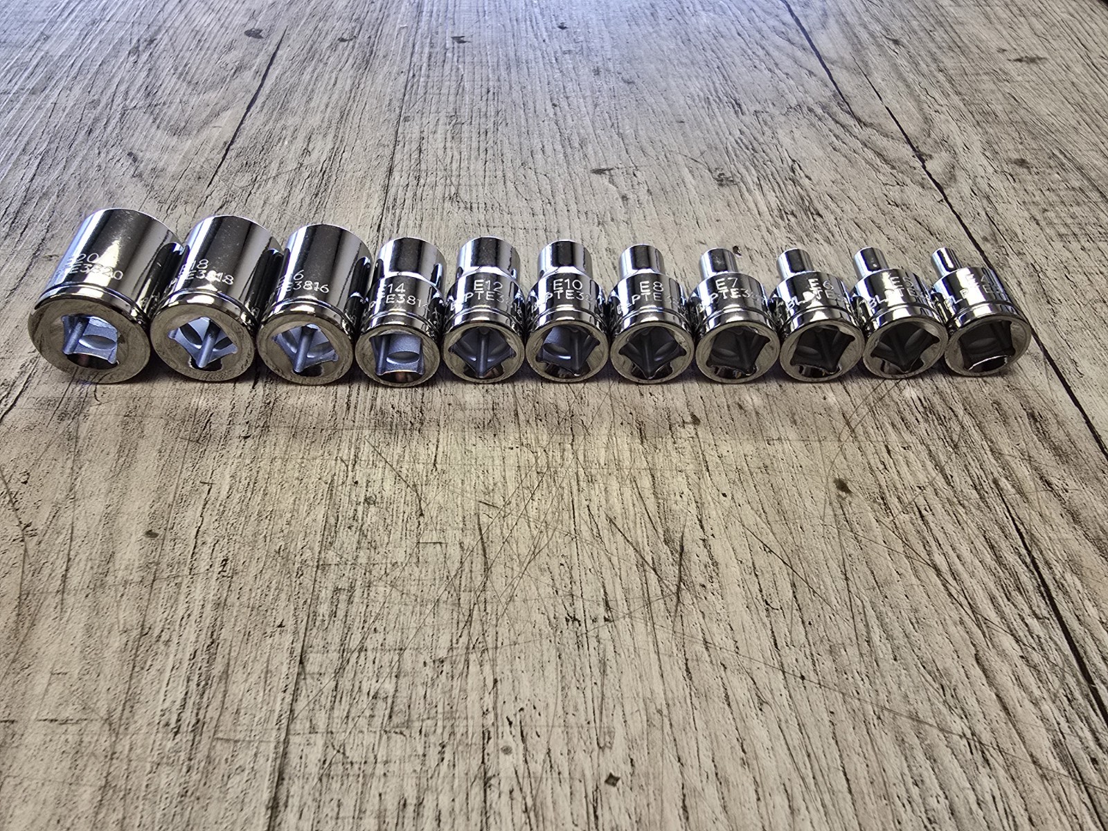 Blue Point Tools 11 piece Inverted External TORX STAR Socket Set E4-E20 NEW