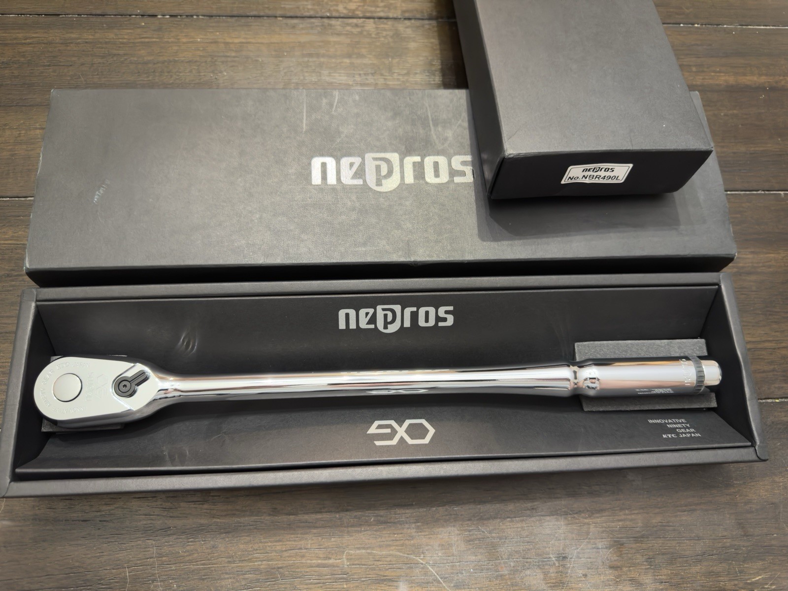 KTC Nepros NBR490L Quick Release Ratchet 1/2″ Drive, 14″ Length, 90-Tooth