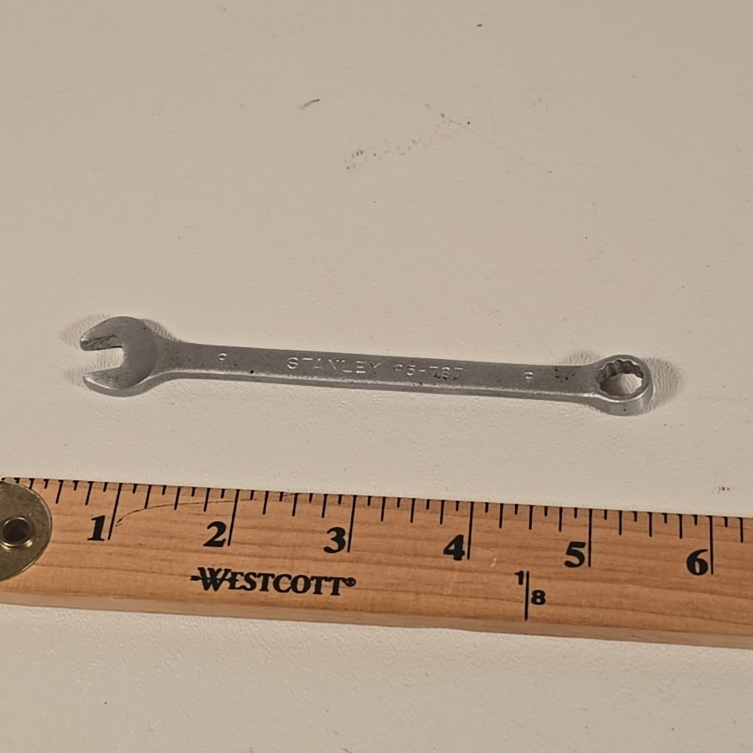 Stanley 9MM 95-787 Satin Chrome 12PT Combination Wrench