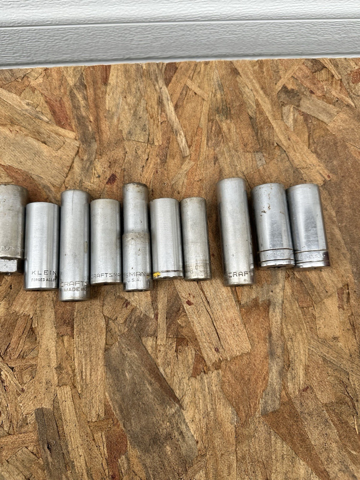 Vintage Lot Of 18 deep sockets Craftsman klein S-K Made USA 1/2 drive
