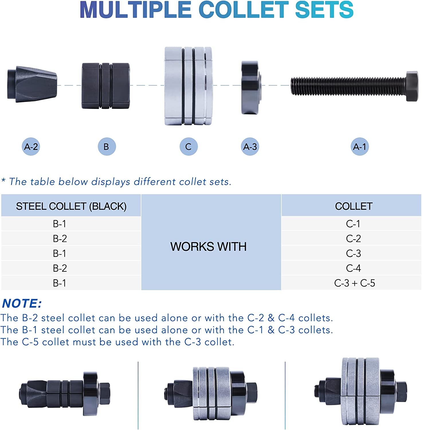 DIY Impact Exhaust Pipe Stretcher Muffler Spreader Kit 1-5/8 to 4-1/4″ Tailpipes