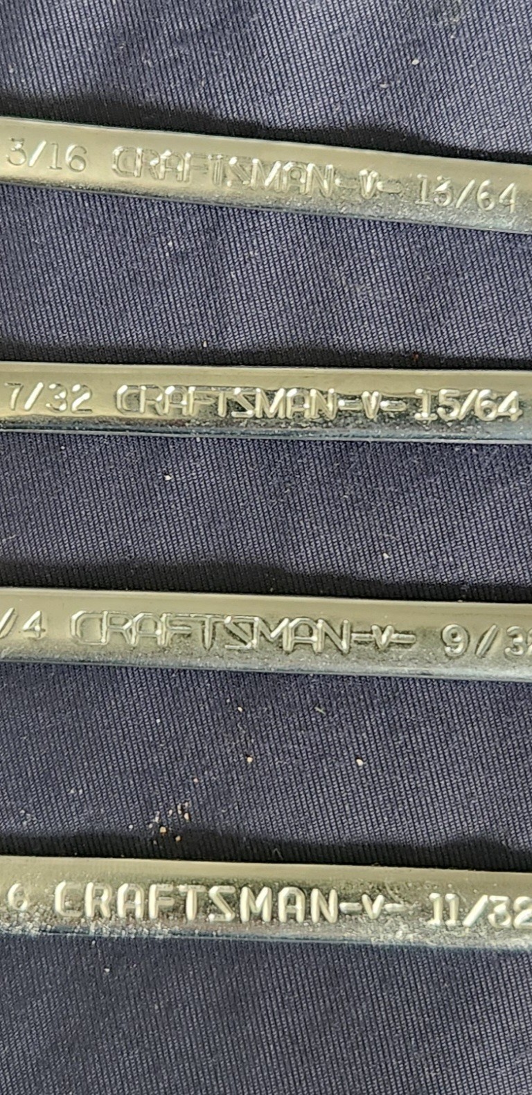 Vintage Sears Craftsman 4pc Midget BoxEnd Wrench Set SAE 4379 Original V Series