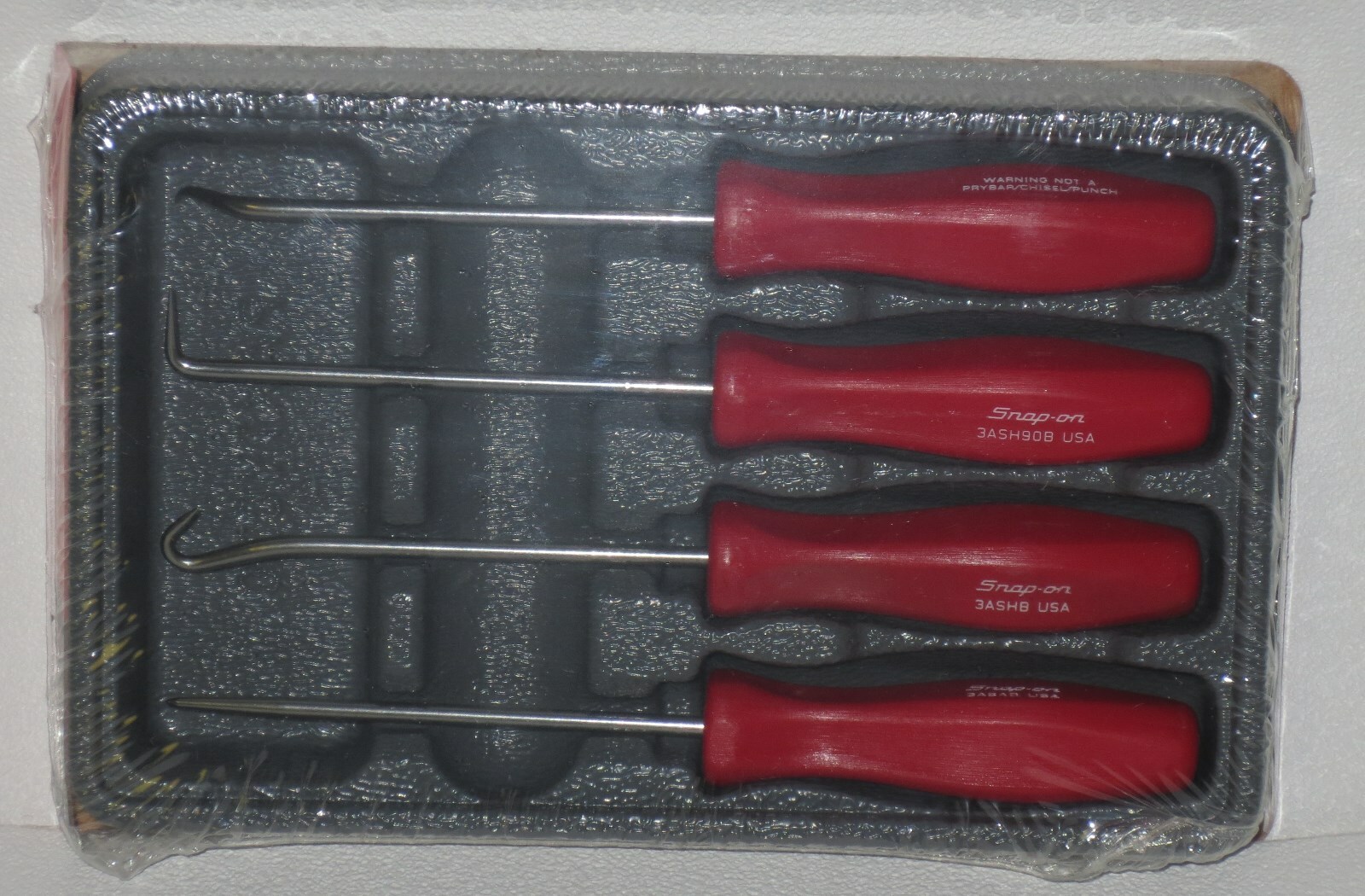 Snap-on Pick Set ASA204BR *RED HARD HANDLES* NEW & SEALED! *HARD HANDLE PICKS*