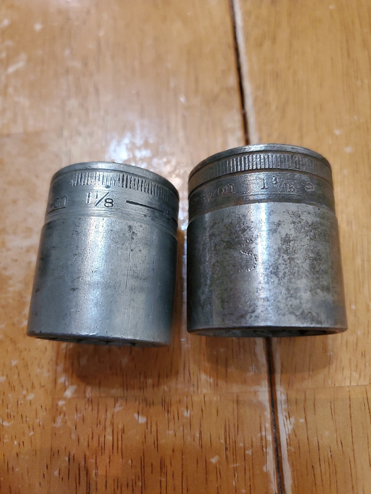 Snap On Vintage 1/2″ Drive 5/8″ 3/4″ 15/16″ 1″ 1-1/8″ 1-3/16″ 12PT Sockets Lot
