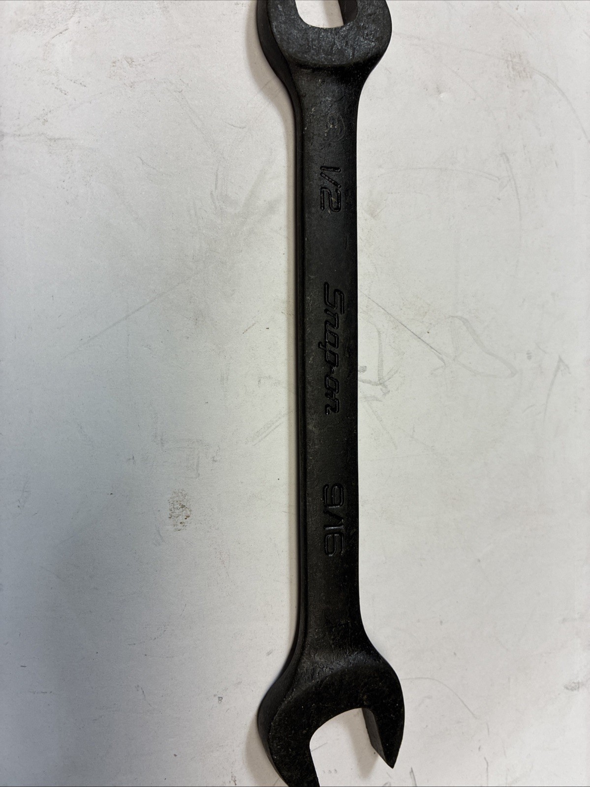 Snap On 1/2–9/16″ Open-End Wrench SAE Black Oxide Industrial Finish GVO1618B NEW