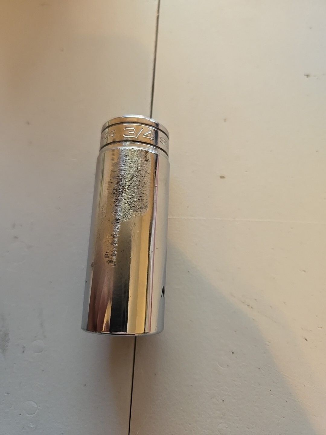 Snap On 3/8″ Drive 3/4″ 12PT SAE Deep Chrome Socket USA SF241