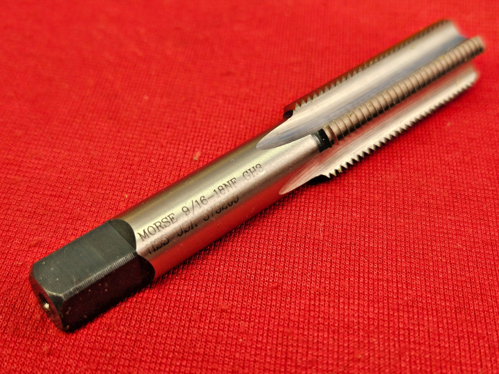 9/16-18 Bottom Tap NF Morse MT3732645 High Speed Steel 4FL GH3 USA