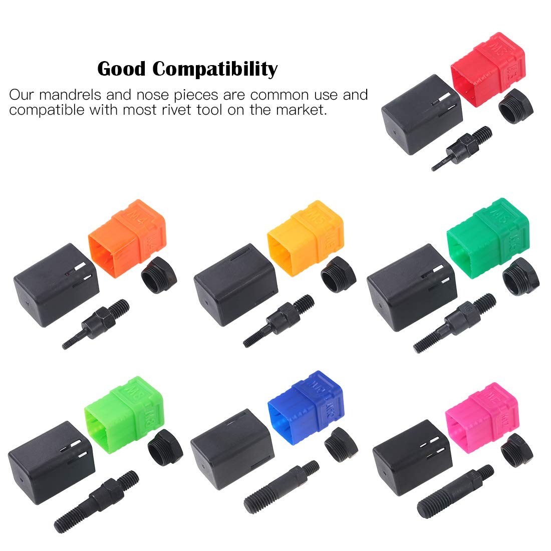 Hilitchi Assorted 7PCS Metric M3 M4 M5 M6 M8 M10 M12 One Size,