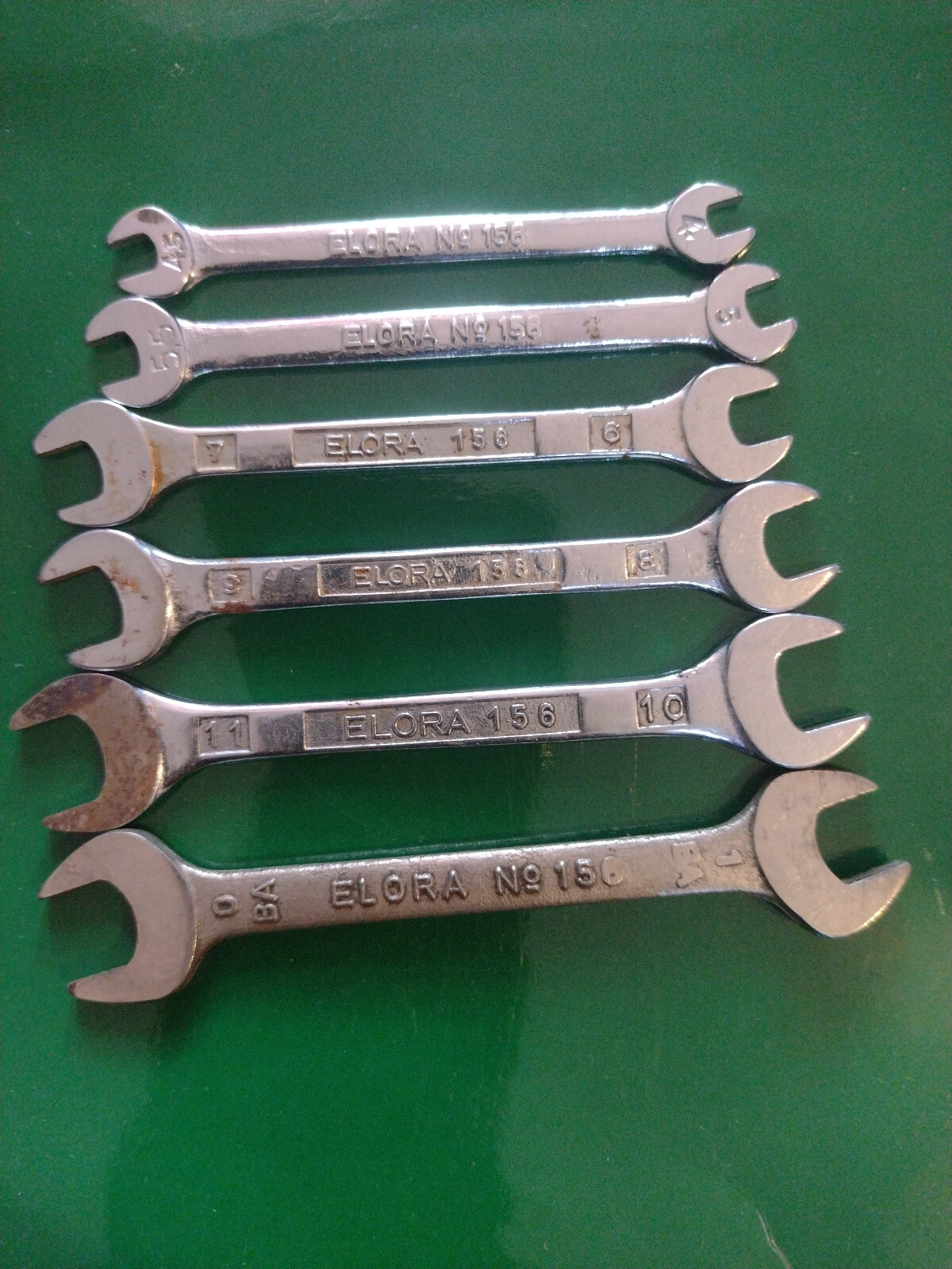 Elora No.156 miniature Spanners Sizes;4×4.5&5×5.5&7×6 &9×8&11×10&0BAx1BA