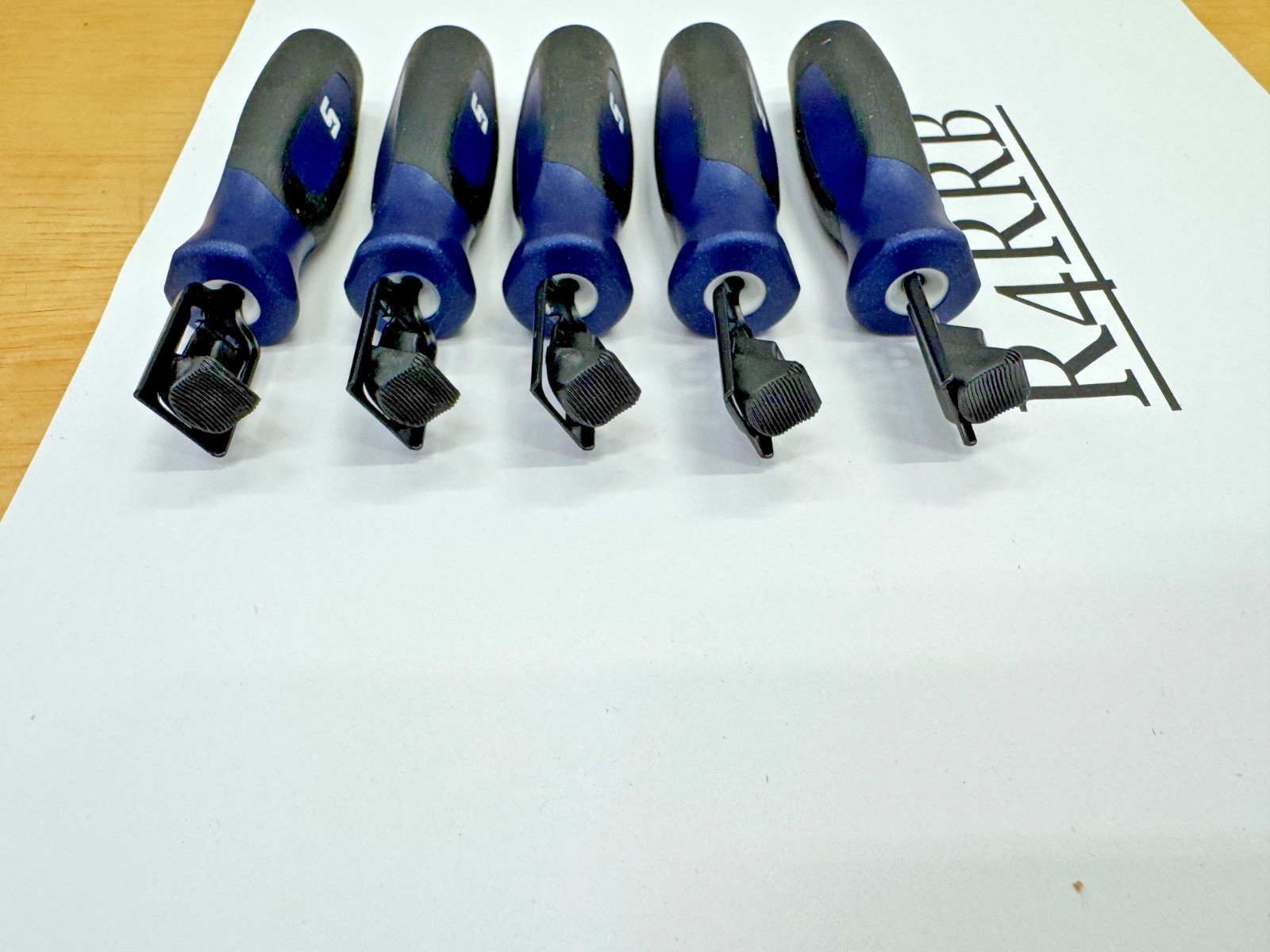 Snap-on Tools USA NEW POWER BLUE Soft Grip Feeler Gauge Holders LOT SET FB3361x5