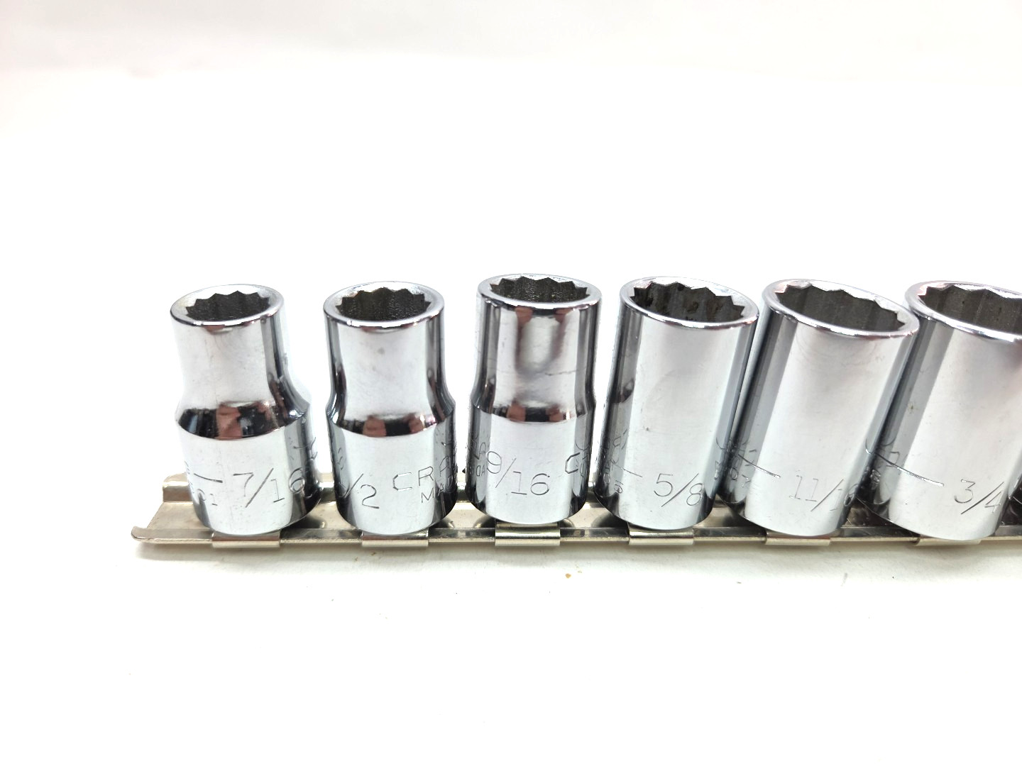 CRAFTSMAN 10 piece 1/2″ Drive SAE Socket Set 12 Point 7/16″-1″ Standard Tool 475
