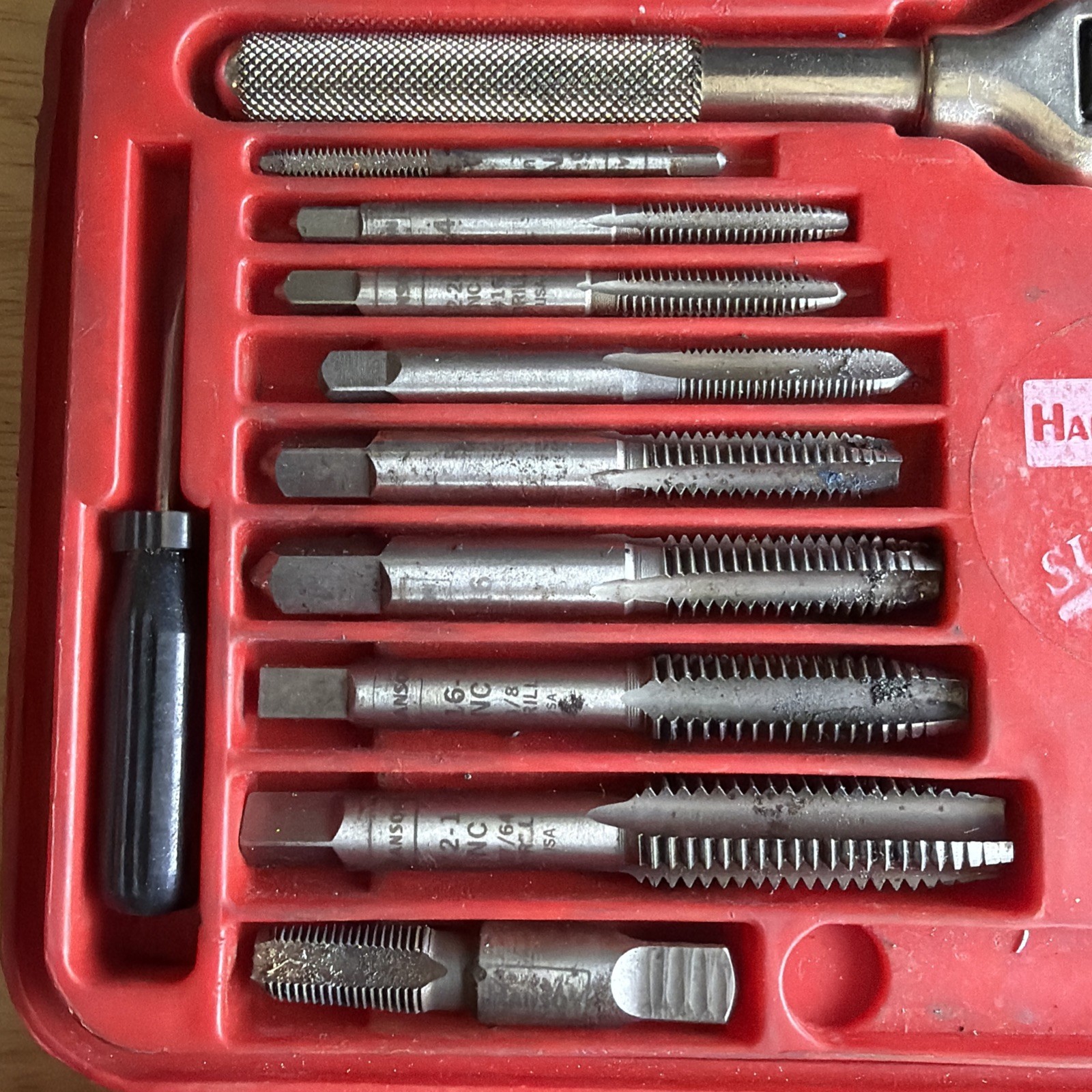 Hanson Tool Hex Tap and Die Super Set W/ Case 24606 Made in USA READ!