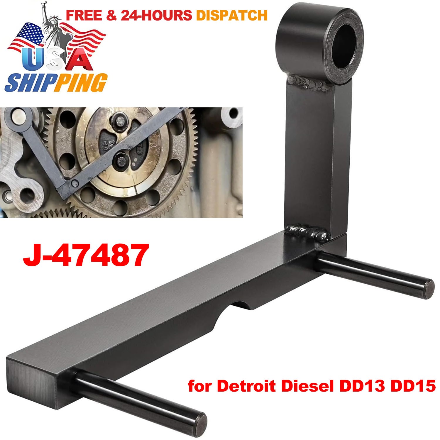 Idler 3 Cantilever Tool J-47487 for Detroit Diesel DD13 DD15 Engine Gear Train
