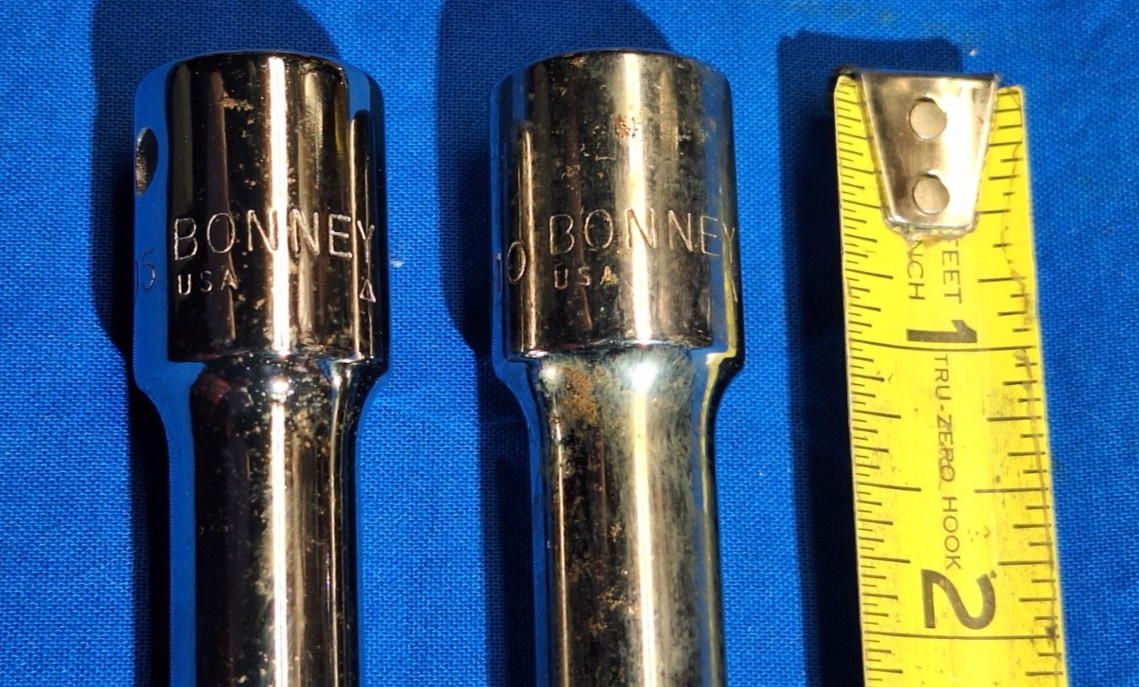 Bonney A605 A610 (2) 1/2″ DRIVE CHROME EXTENSIOSNS 10″ & 5″