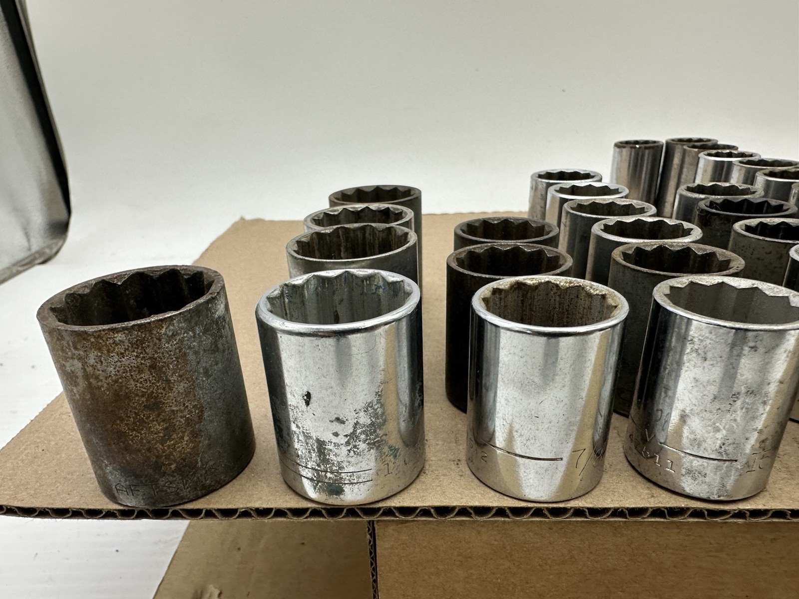 *54PCS* Vintage Craftsman 1/2” Dr Socket Set LOT -V- Series 12pc 12 Pt SAE USA